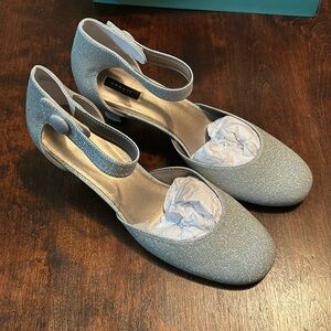Silver Glitter Heels